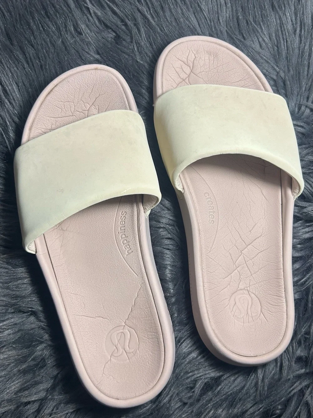 lululemon Restfeel Sand Dollar/Coastal Sand/Coastal Sand Slide Sandals Size 9